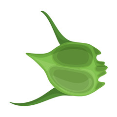 Fototapeta premium Plankton vector icon.Cartoon vector icon isolated on white background plankton.