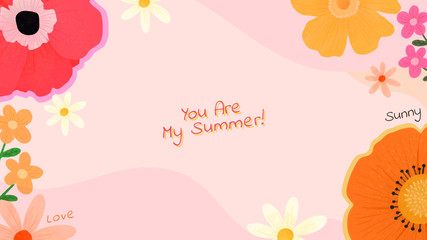 You are my summer disign vector