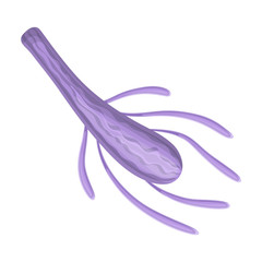 Plankton vector icon.Cartoon vector icon isolated on white background plankton.