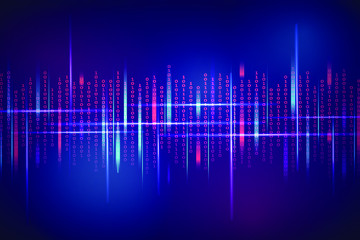 Stream of binary code design vector