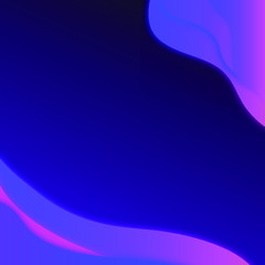 Neon purple curve frame template vector