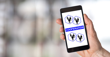 Cooperation concept on a smartphone