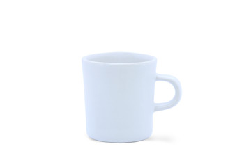 Empty white mug or coffee cup  isolated on white background with clipping path