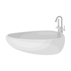 Bath tub vector icon.Cartoon vector icon isolated on white background bath tub.