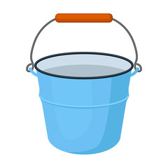 Bucket vector icon.Cartoon vector icon isolated on white background bucket.