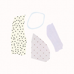 Ripped paper note vector set