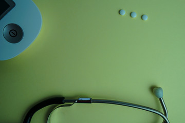 Desk with Blood Pressure Stethoscope