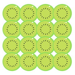 KIWI DESIGN ELEMENTS GREEN, ON WHITE   