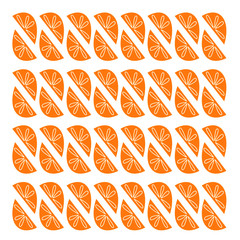 Orange design slices colorful abstract pattern