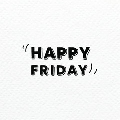 Black happy Friday typography vector