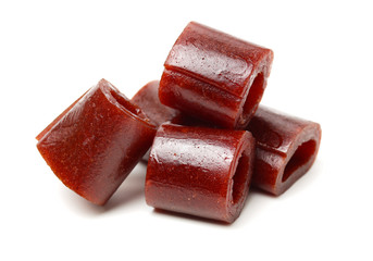 Hawthorn products on white background 