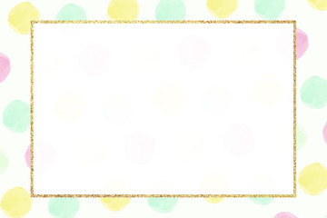 Blank colorful golden frame seamless pattern vector