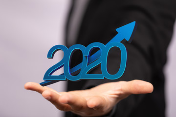 the 2020 business year up goals and  success illustration