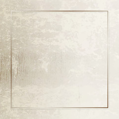 Square gold frame on grunge background vector