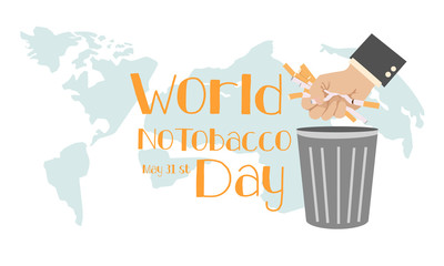World no tobacco day, 31 may no smoking poster.