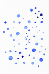 Blue watercolor blobs vector