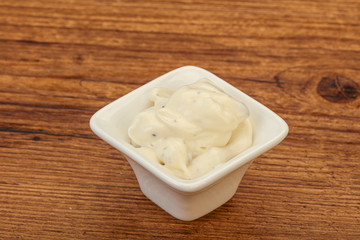 Caesar cream sauce with parmesan and herbs