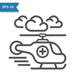 Flying Helicopter Icon