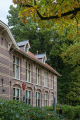 Fototapeta na wymiar Historic Postoffice. Estate, Fall. Autumn. Maatschappij van Weldadigheid Frederiksoord Drenthe Netherlands