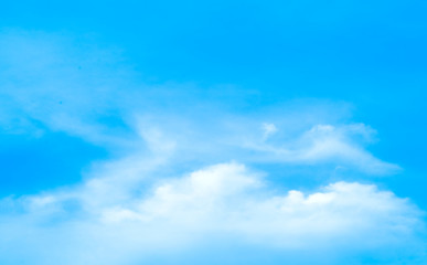 blue sky with beautiful natural white clouds	
