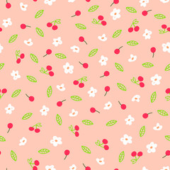 Cherry blossom seamless pattern. 