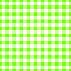Seamless gingham pattern in green and white color
