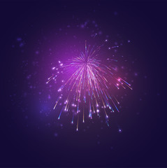 Obraz premium multicolored vector fireworks, explosion of joy in the sky