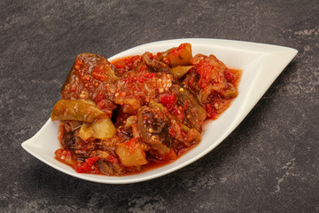 Caucasian vegan cuisine - ajapsandali with vegetables