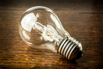 Halogen bulb is lying.