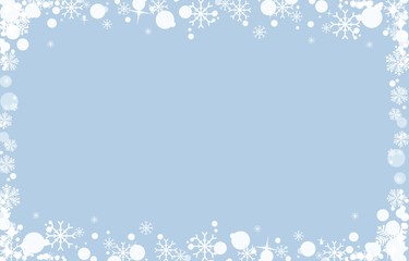 winter background with snowflakes