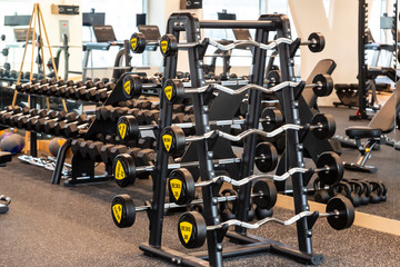 Naklejka premium Fitness Center, gym interior