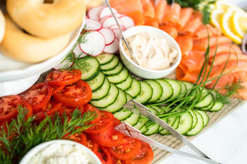 Bagel brunch board