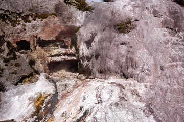 Obraz na płótnie Canvas The splendor of the magical diamond waterfall Orakei Korako. North Island of New Zealand