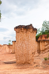 Sandstone that has been naturally eroded makes various shapes, Phrae Province, Thailand, Geology