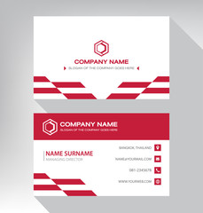 Modern. vector business card template. design red and white color