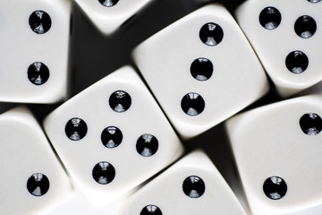 Dice on a black background.