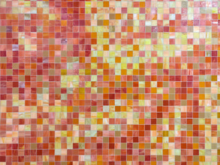 Background surface of small tiles in the bathroom