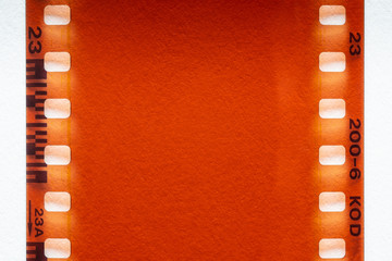 Camera film on a white background.