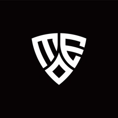 ME monogram logo with modern shield style design template