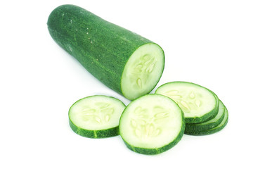 circle, cut, part, macro, refreshment, juicy, studio, green, ingredient, nature, cucumber, isolated, raw, eating, freshness, vegetable, food, lifestyle, sliced, white, slice, background, healthy, plan