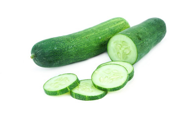 cucumber slice, isolated on a white background