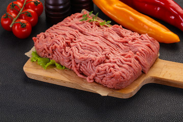 Raw turkey minced meat