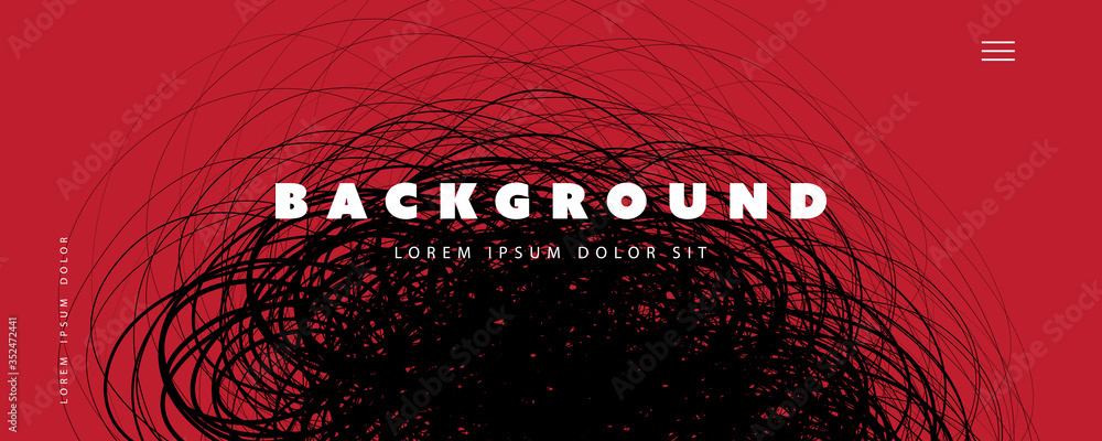 Poster abstract red and black minimal geometric pattern background, multi purpose template, swirly gradient