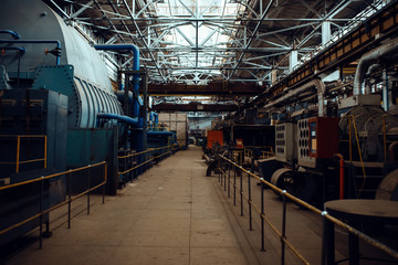 Turbine manufacturing factory interior, nobody © Nomad_Soul