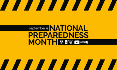 Vector illustration on the theme of National Preparedness month observed each year during September.