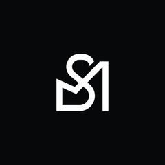  Professional Innovative Initial MS logo and SM logo. Letter SM MS Minimal elegant Monogram. Premium Business Artistic Alphabet symbol and sign
