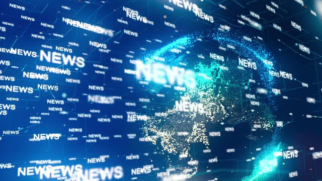 Broadcast Globe News Background, copy space