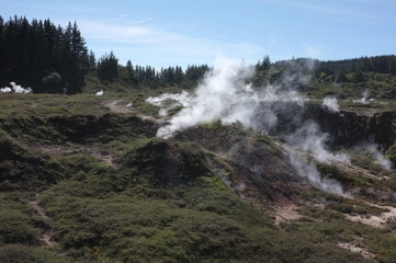 Photo of the Craters of the Moon Lake Taupo New Zealand