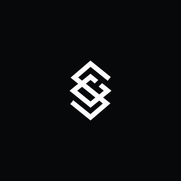  Professional Innovative Initial SC logo and CS logo. Letter SC CS Minimal elegant Monogram. Premium Business Artistic Alphabet symbol and sign