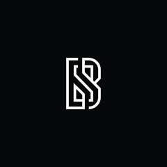  Professional Innovative Initial BS logo and SB logo. Letter B LOGO Minimal elegant Monogram. Premium Business Artistic Alphabet symbol and sign